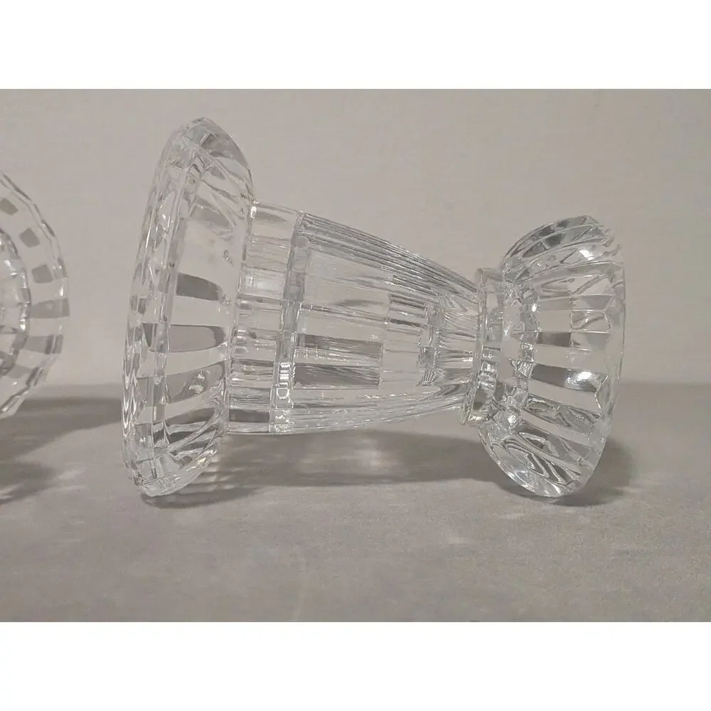 Vtg Gorham Crystal Reversible Candle Holders 4